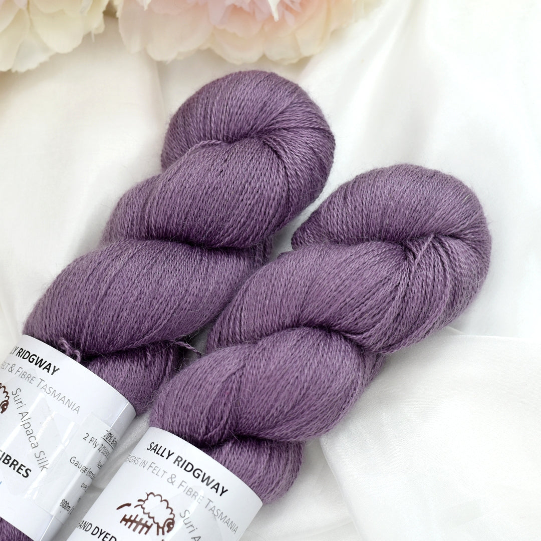 Mauve Alpaca Silk Lace| Alpaca Silk Lace | Sally Ridgway | Shop Wool, Felt and Fibre Online