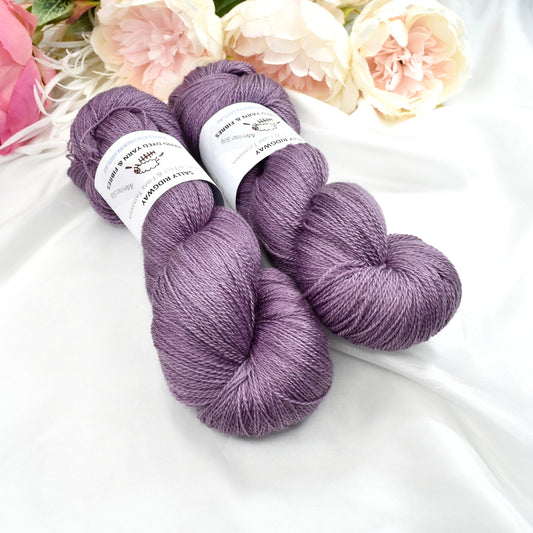 Mauve on Merino Silk Lace| Merino Silk Lace | Sally Ridgway | Shop Wool, Felt and Fibre Online