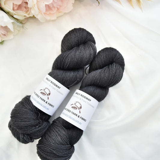 Soot on Merino Silk Lace