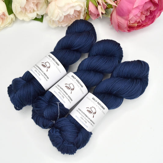 Midnight Hour on 8 Ply Superwash 100% Merino Yarn| 8 Ply Superwash Merino Yarn | Sally Ridgway | Shop Wool, Felt and Fibre Online