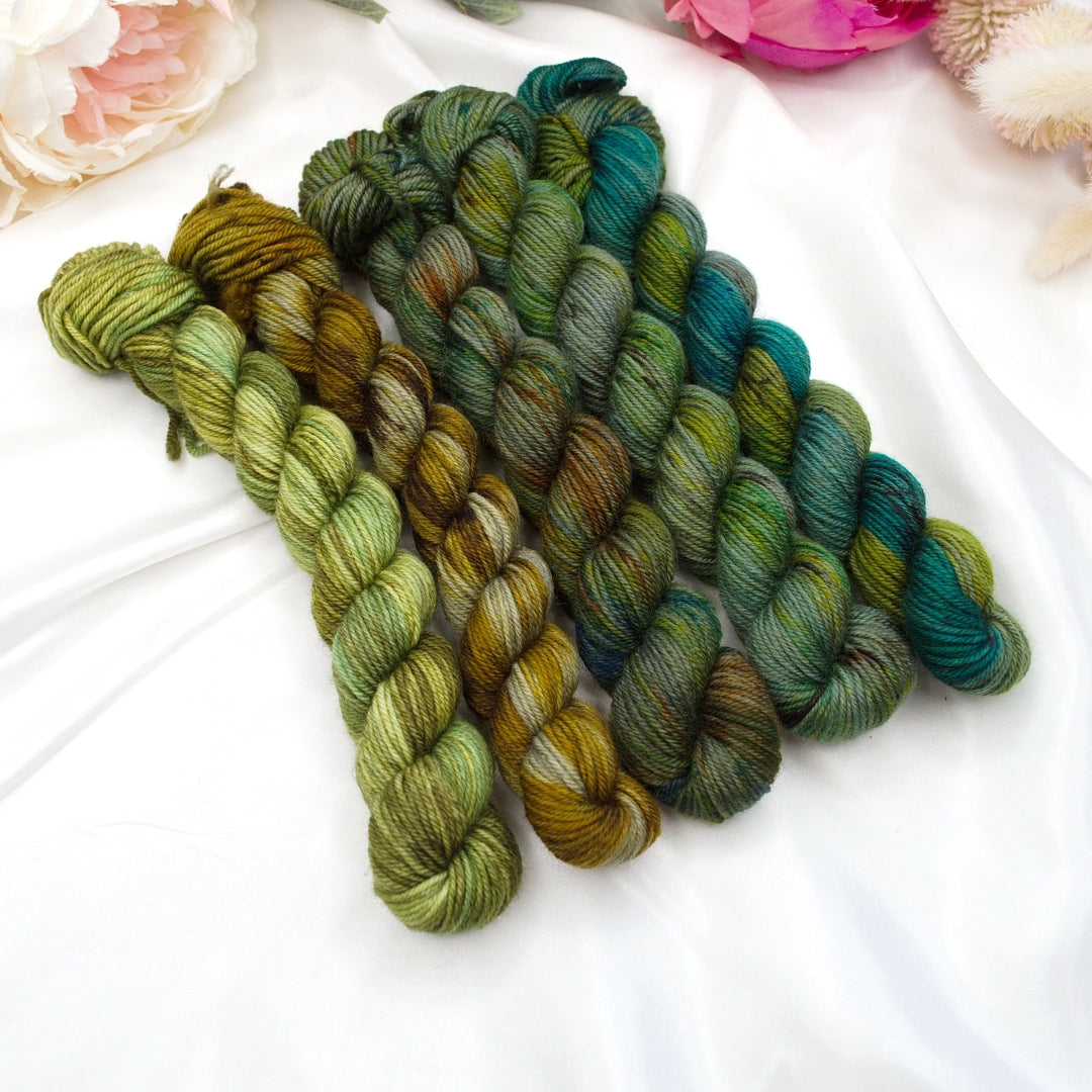 Mini Skein Set - Garden Grove| 4 Ply Mini Skein | Sally Ridgway | Shop Wool, Felt and Fibre Online