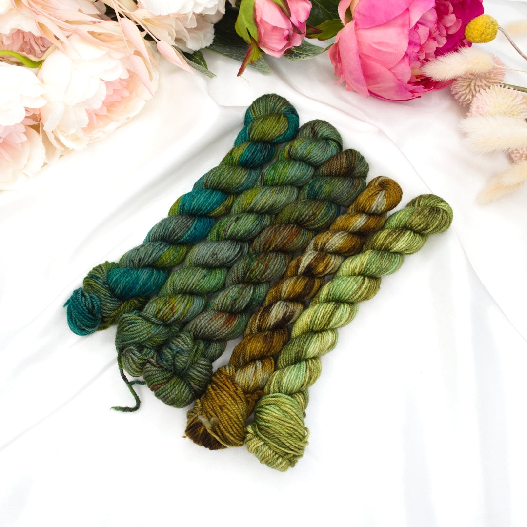 Mini Skein Set - Garden Grove| 4 Ply Mini Skein | Sally Ridgway | Shop Wool, Felt and Fibre Online