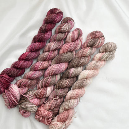 Mini Skein Set - Possibly Pink| 4 Ply Mini Skein | Sally Ridgway | Shop Wool, Felt and Fibre Online