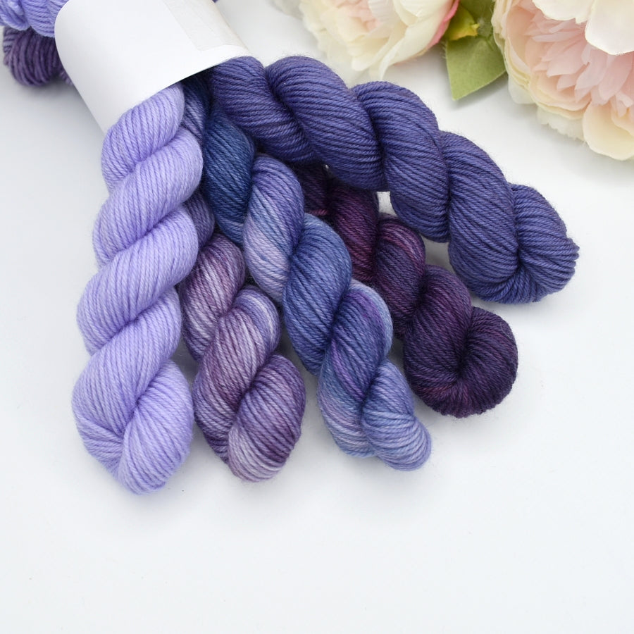 Mini Skein Set - Purple Horizon| Mini Skeins | Sally Ridgway | Shop Wool, Felt and Fibre Online