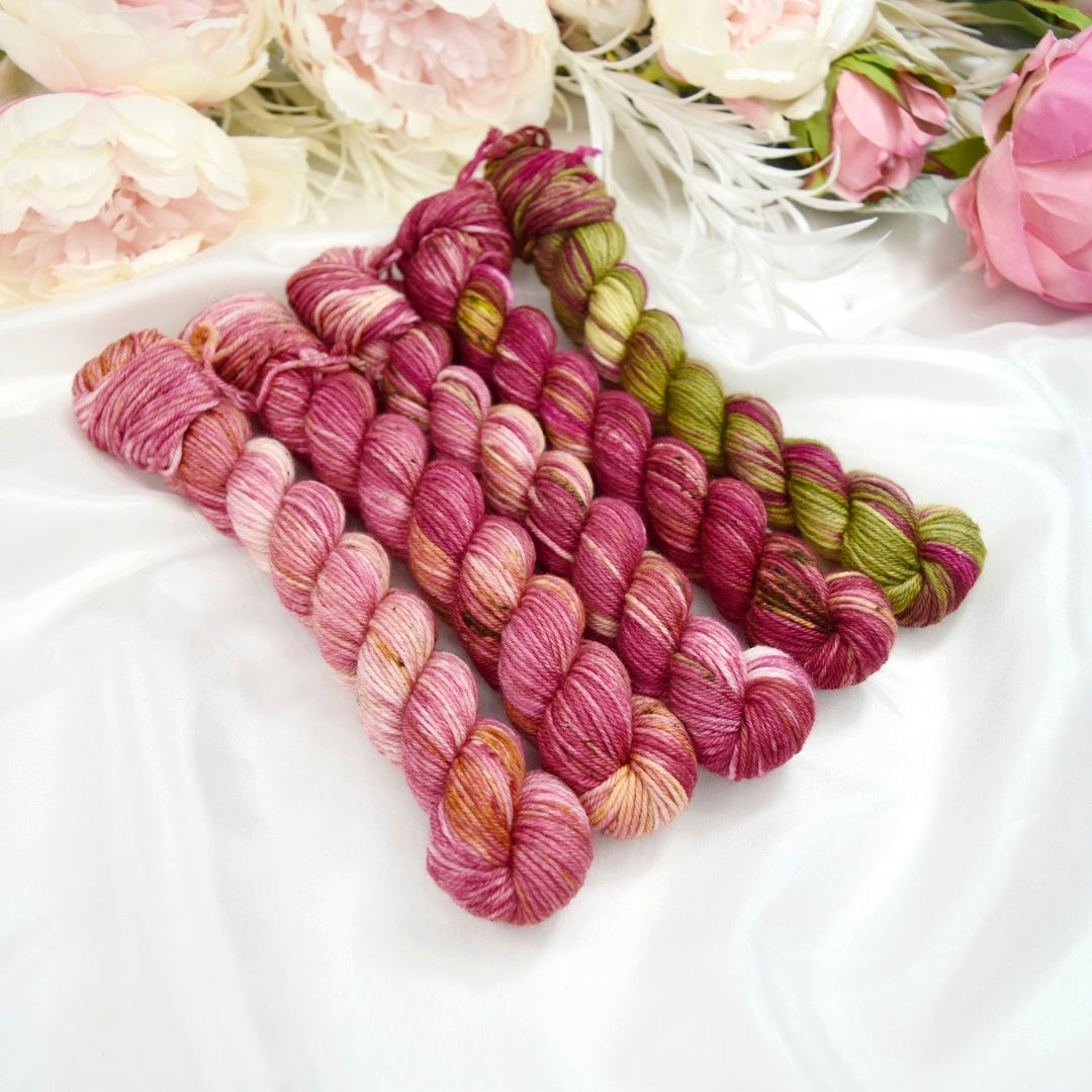 Mini Skein Set - Spring Garden| 4 Ply Mini Skein | Sally Ridgway | Shop Wool, Felt and Fibre Online