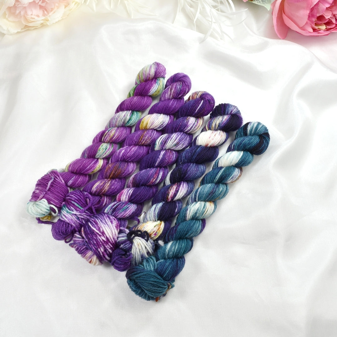 Mini Skein Set - Superstitious-4 Ply Mini Skein-1-Sally Ridgway Designs in Felt &amp; Fibre