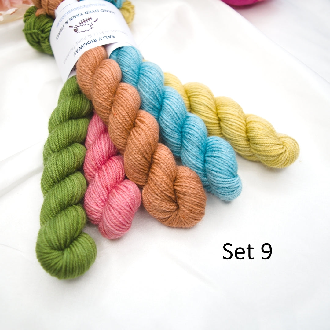 Mini Skein Sets| 4 Ply Mini Skein | Sally Ridgway | Shop Wool, Felt and Fibre Online