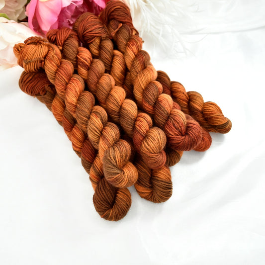 Mini Skeins 4 Ply Supreme Sock Yarn Copper Canyon-4 Ply Mini Skein-1-Sally Ridgway Designs in Felt &amp; Fibre