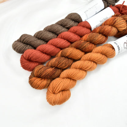 Mini Skeins 4 Ply Supreme Sock Yarn Copper Canyon-4 Ply Mini Skein-2-Sally Ridgway Designs in Felt &amp; Fibre