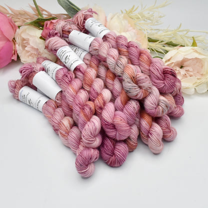 Mini Skeins 4 Ply Supreme Sock Yarn Coral Roses| Mini Skeins | Sally Ridgway | Shop Wool, Felt and Fibre Online