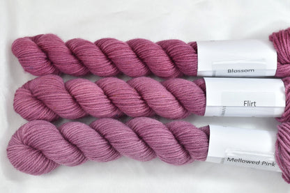 Mini Skeins 4 Ply Supreme Sock Yarn Mellowed Pink| 4 Ply Mini Skein | Sally Ridgway | Shop Wool, Felt and Fibre Online