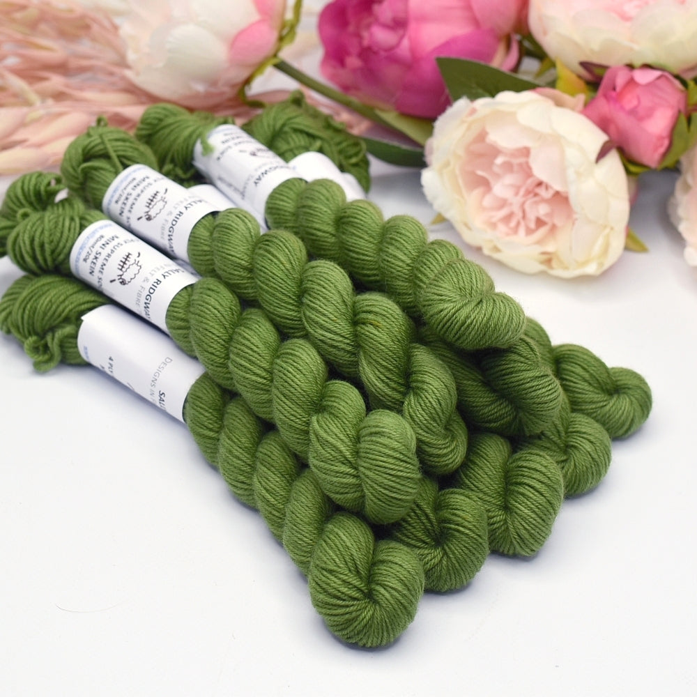 Mini Skeins 4 Ply Supreme Sock Yarn Guacamole| 4 Ply Mini Skein | Sally Ridgway | Shop Wool, Felt and Fibre Online
