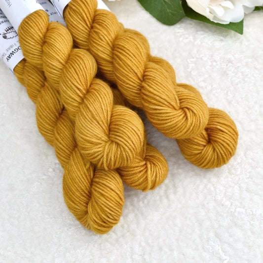 Mini Skeins 4 Ply Supreme Sock Yarn Honey Gold| 4 Ply Mini Skein | Sally Ridgway | Shop Wool, Felt and Fibre Online