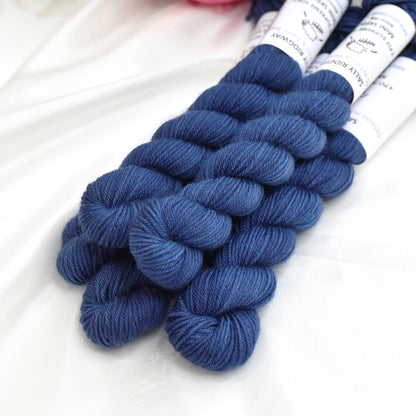 Mini Skeins 4 Ply Supreme Sock Yarn in Steel Blue| 4 Ply Mini Skein | Sally Ridgway | Shop Wool, Felt and Fibre Online