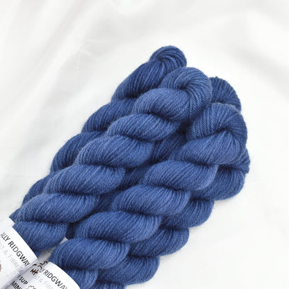 Mini Skeins 4 Ply Supreme Sock Yarn in Steel Blue| 4 Ply Mini Skein | Sally Ridgway | Shop Wool, Felt and Fibre Online