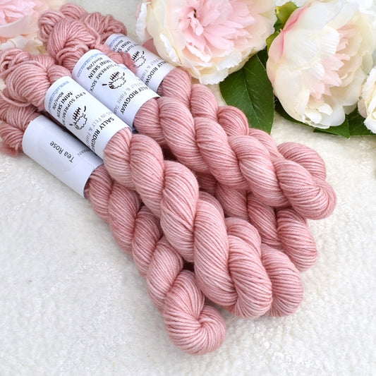 Mini Skeins 4 Ply Supreme Sock Yarn in Tea Rose| 4 Ply Mini Skein | Sally Ridgway | Shop Wool, Felt and Fibre Online