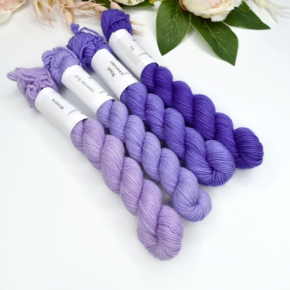 Mini Skeins 4 Ply Supreme Sock Yarn Lavender Bud| 4 Ply Mini Skein | Sally Ridgway | Shop Wool, Felt and Fibre Online