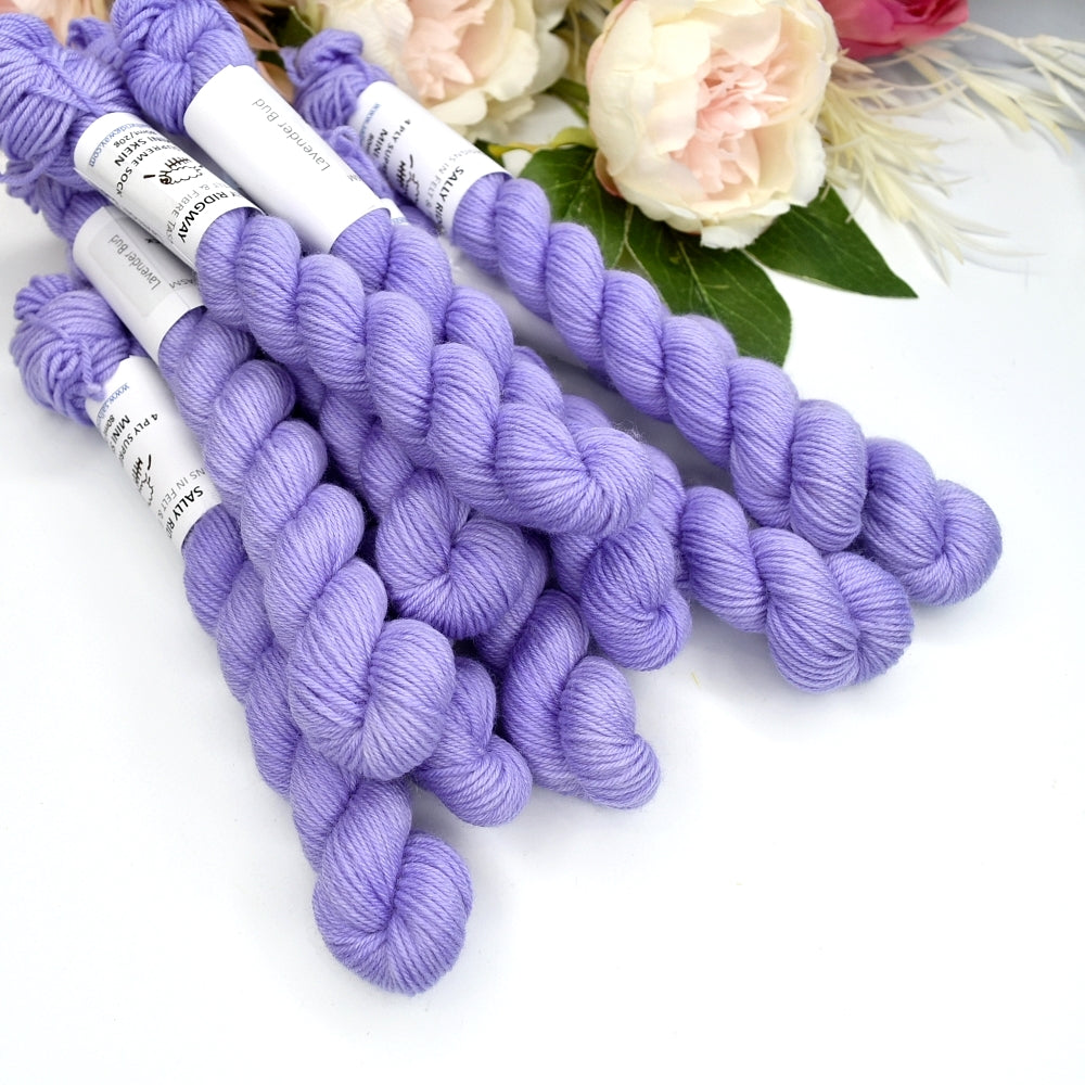 Mini Skeins 4 Ply Supreme Sock Yarn Lavender Bud| 4 Ply Mini Skein | Sally Ridgway | Shop Wool, Felt and Fibre Online