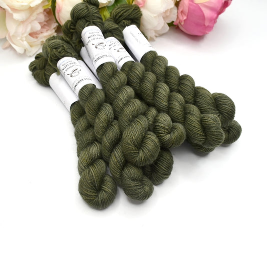 Mini Skeins 4 Ply Supreme Sock Yarn Lichen Leaves| Mini Skeins | Sally Ridgway | Shop Wool, Felt and Fibre Online