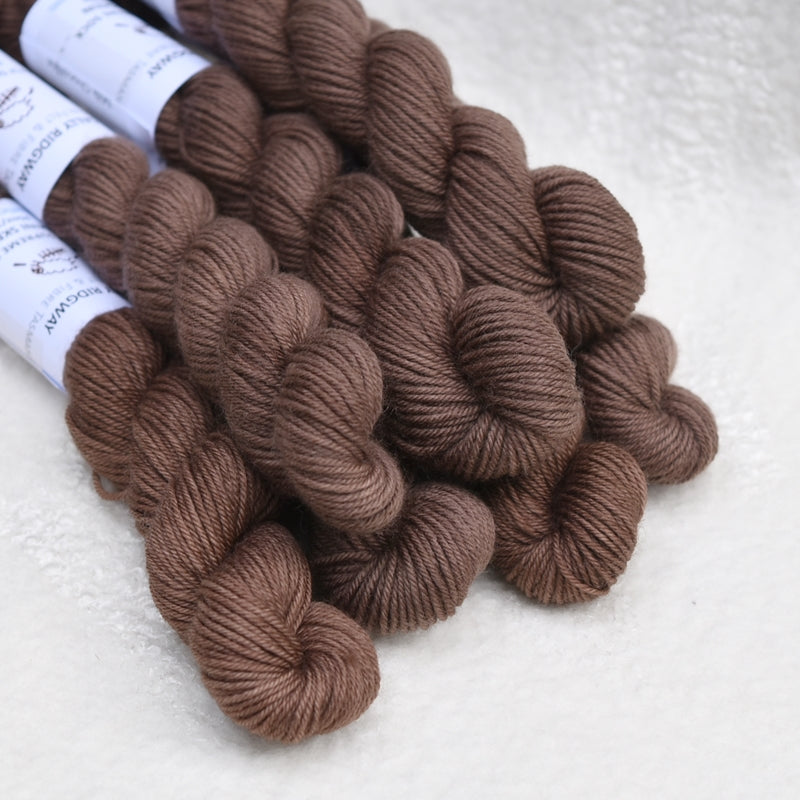 Mini Skeins 4 Ply Supreme Sock Yarn Milk Chocolate| 4 Ply Mini Skein | Sally Ridgway | Shop Wool, Felt and Fibre Online