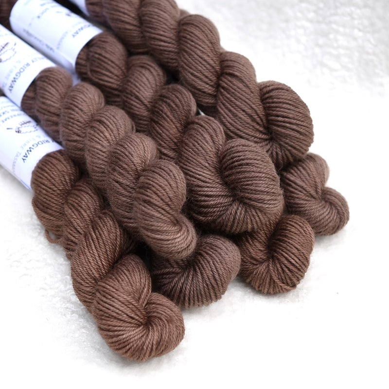 Mini Skeins 4 Ply Supreme Sock Yarn Milk Chocolate| 4 Ply Mini Skein | Sally Ridgway | Shop Wool, Felt and Fibre Online