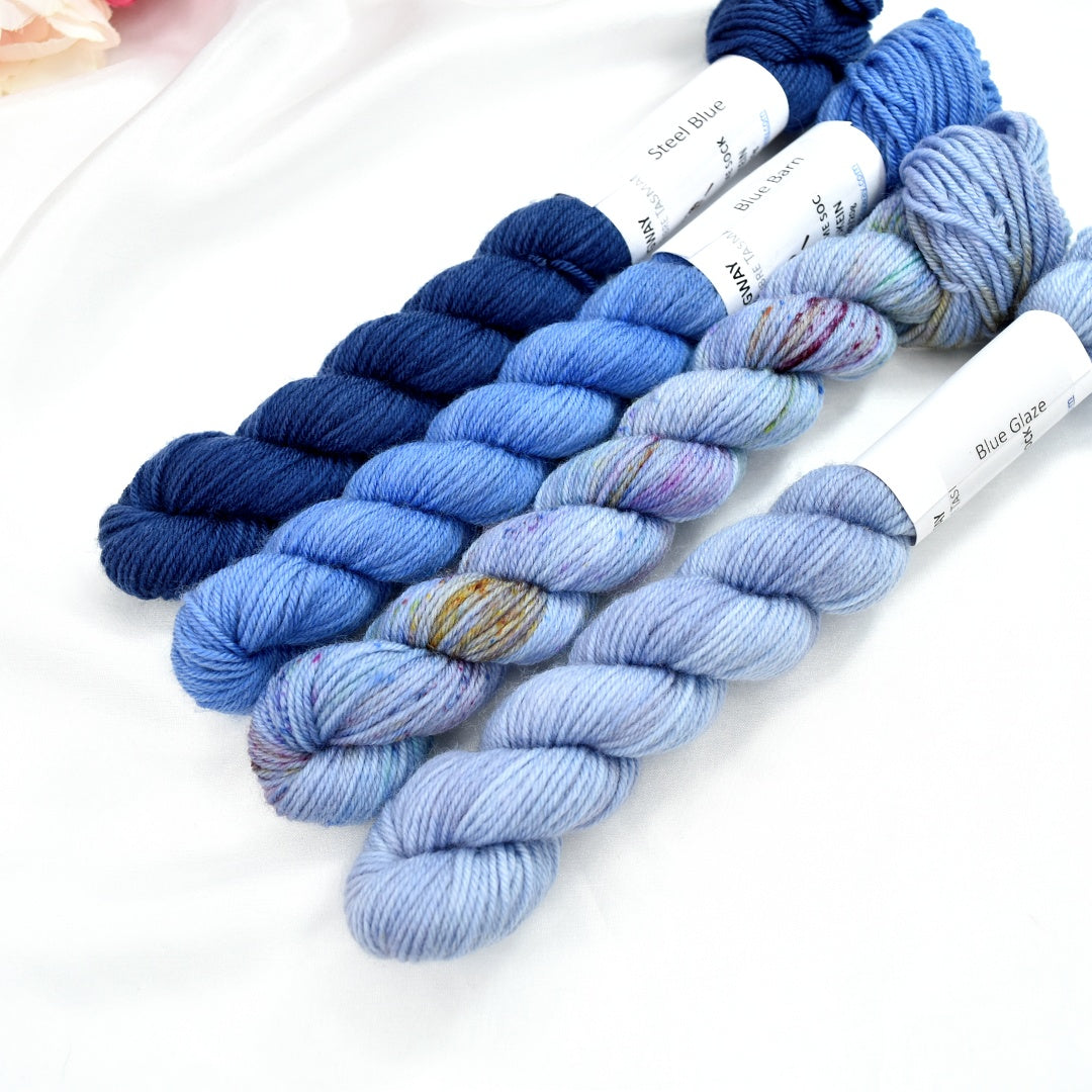 Mini Skeins 4 Ply Supreme Sock Yarn Moon Mist-4 Ply Mini Skein-2-Sally Ridgway Designs in Felt &amp; Fibre