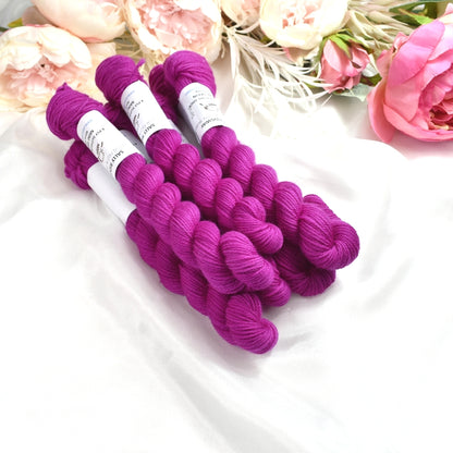 Mini Skeins 4 Ply Supreme Sock Yarn Raspberry Syrup-4 Ply Mini Skein-1-Sally Ridgway Designs in Felt &amp; Fibre