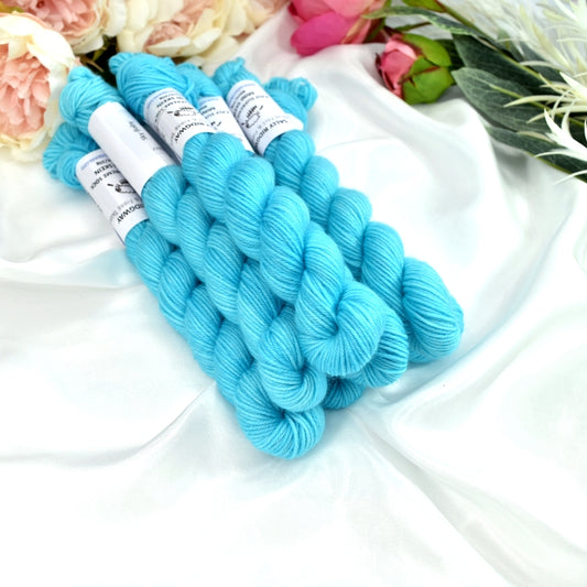 Mini Skeins 4 Ply Supreme Sock Yarn Sky Baby-4 Ply Mini Skein-1-Sally Ridgway Designs in Felt &amp; Fibre