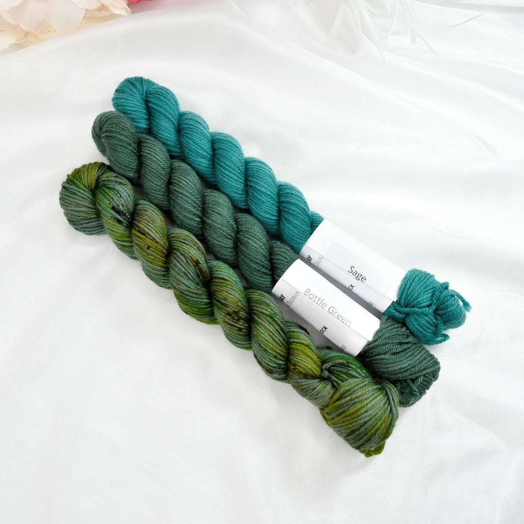 Mini Skeins 4 Ply Supreme Sock Yarn Sprout-4 Ply Mini Skein-3-Sally Ridgway Designs in Felt &amp; Fibre