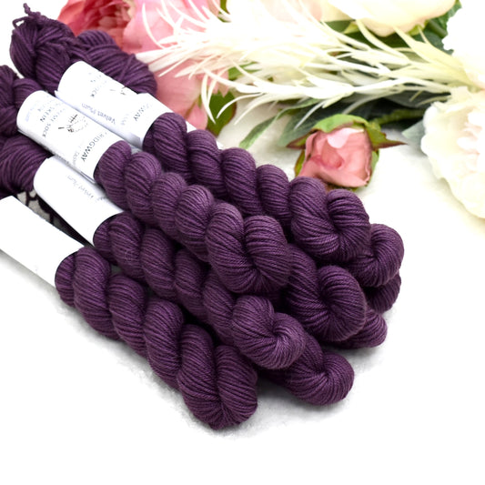 Mini Skeins 4 Ply Supreme Sock Yarn Velvet Plum| 4 Ply Mini Skein | Sally Ridgway | Shop Wool, Felt and Fibre Online