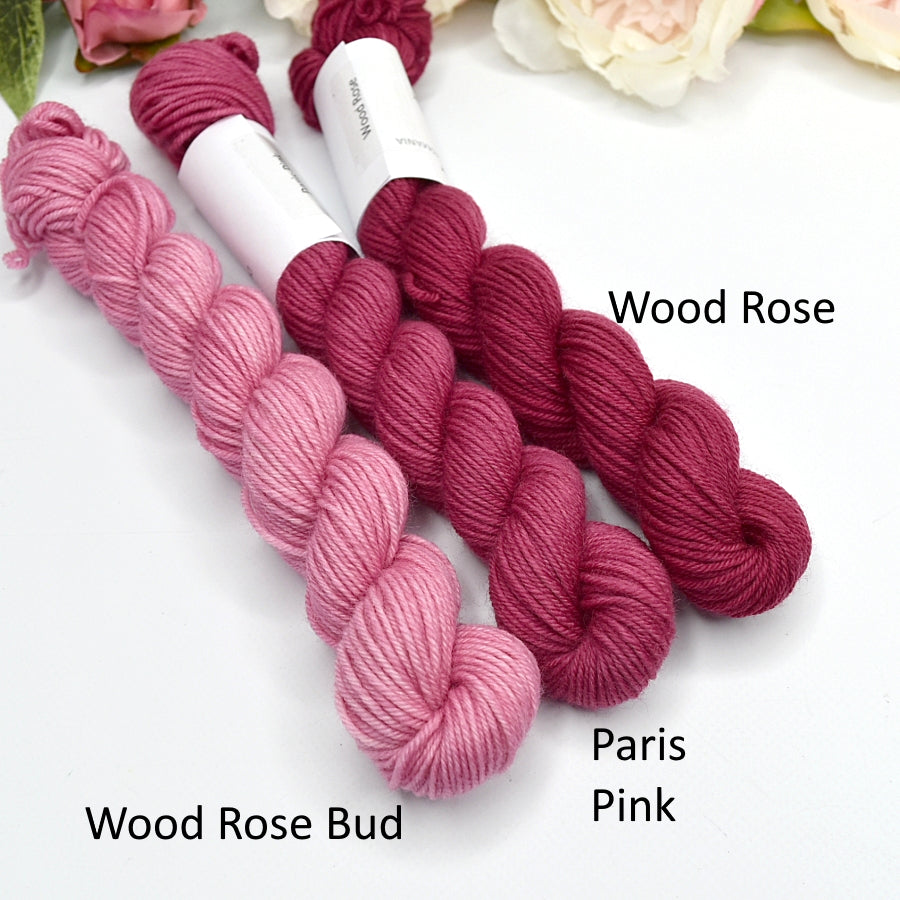 Mini Skeins 4 Ply Supreme Sock Yarn Wood Rose Bud| Mini Skeins | Sally Ridgway | Shop Wool, Felt and Fibre Online