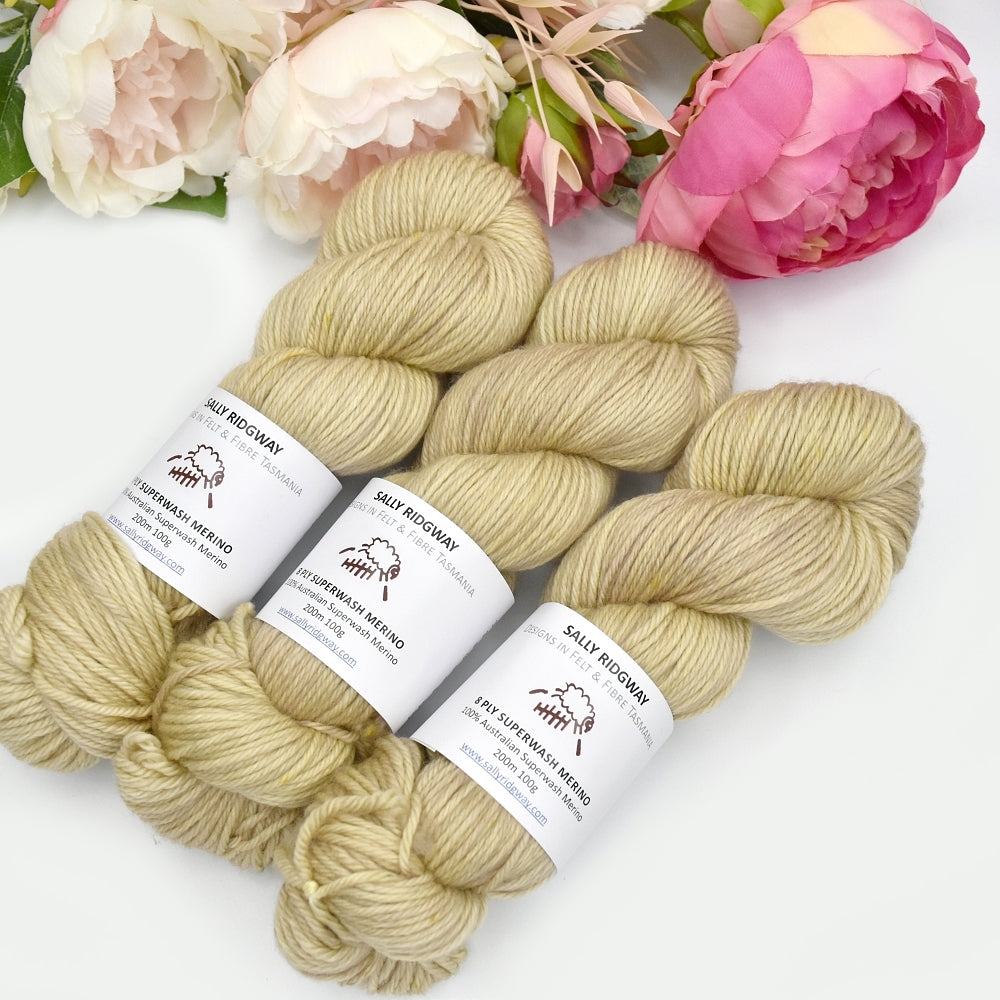 Mocha on 8 Ply Superwash 100% Merino Yarn| 8 Ply Superwash Merino Yarn | Sally Ridgway | Shop Wool, Felt and Fibre Online