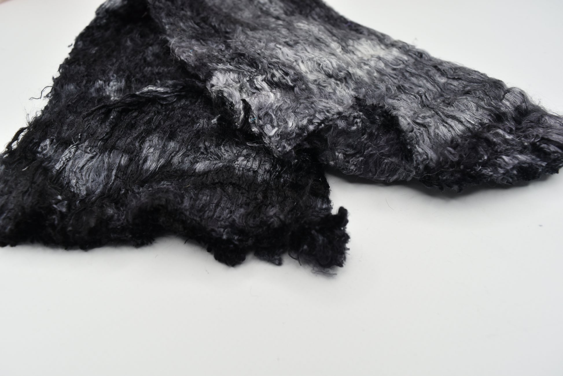 Mulberry Silk Cocoon Sheet Fabric Hand Dyed Dark Charcoal 12921| Silk Cocoon Sheets | Sally Ridgway | Shop Wool, Felt and Fibre Online