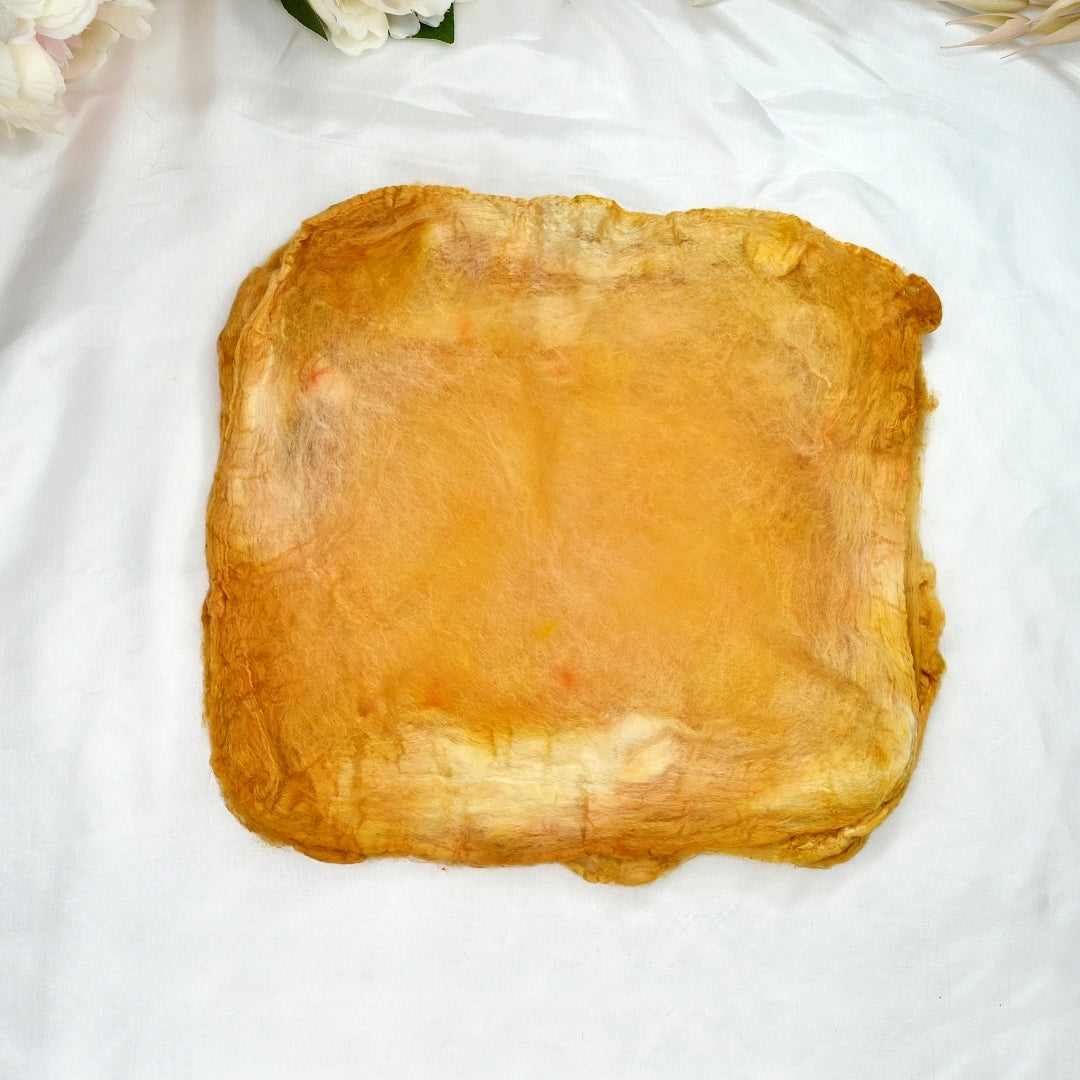 Mulberry Silk Hankies Hand Dyed Biscotti-Silk Hankies-1-10 grams-Sally Ridgway Designs in Felt &amp; Fibre