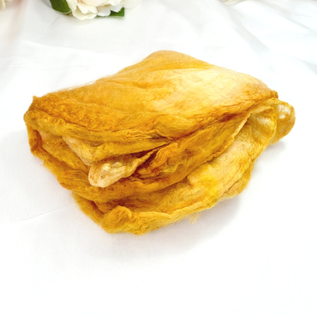 Mulberry Silk Hankies Hand Dyed Biscotti-Silk Hankies-2-10 grams-Sally Ridgway Designs in Felt &amp; Fibre