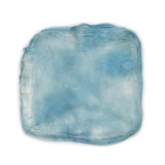 Mulberry Silk Hankies Hand Dyed Blue Shimmer| Silk Hankies | Sally Ridgway | Shop Wool, Felt and Fibre Online