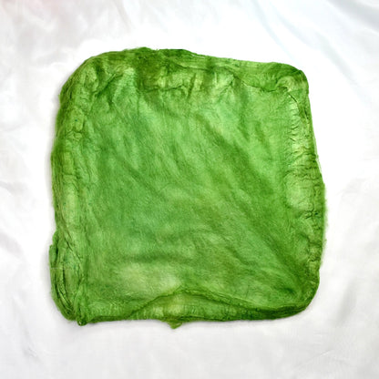 Mulberry Silk Hankies Hand Dyed Pear Green-Silk Hankies-1-10 grams-Sally Ridgway Designs in Felt &amp; Fibre