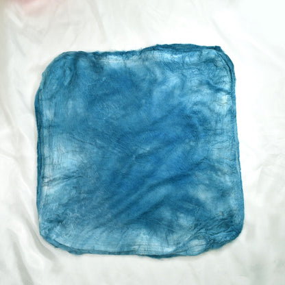 Mulberry Silk Hankies Hand Dyed Sea Scape-Silk Hankies-1-Sea Scape-Sally Ridgway Designs in Felt &amp; Fibre