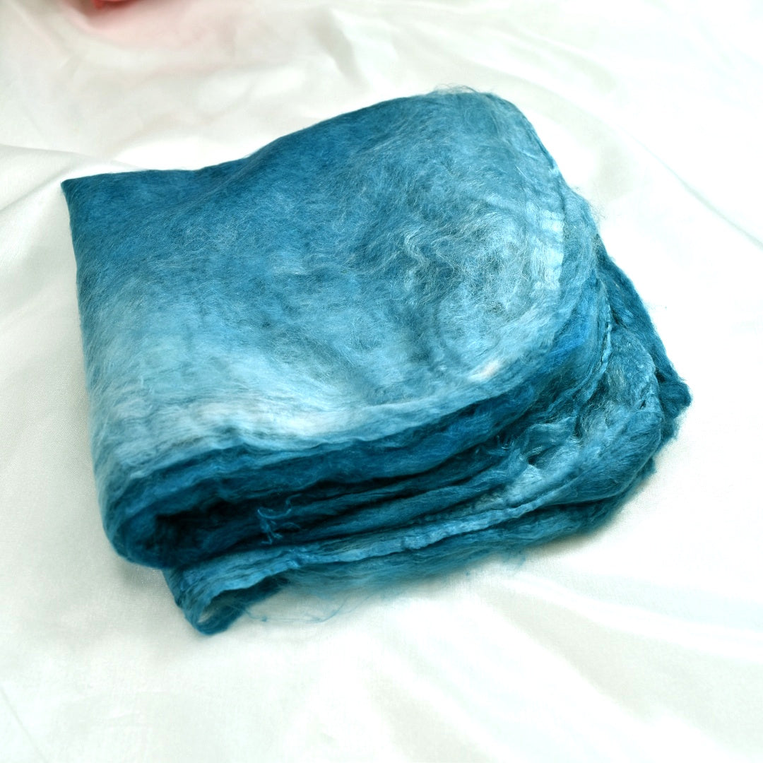 Mulberry Silk Hankies Hand Dyed Sea Scape-Silk Hankies-3-Sea Scape-Sally Ridgway Designs in Felt &amp; Fibre