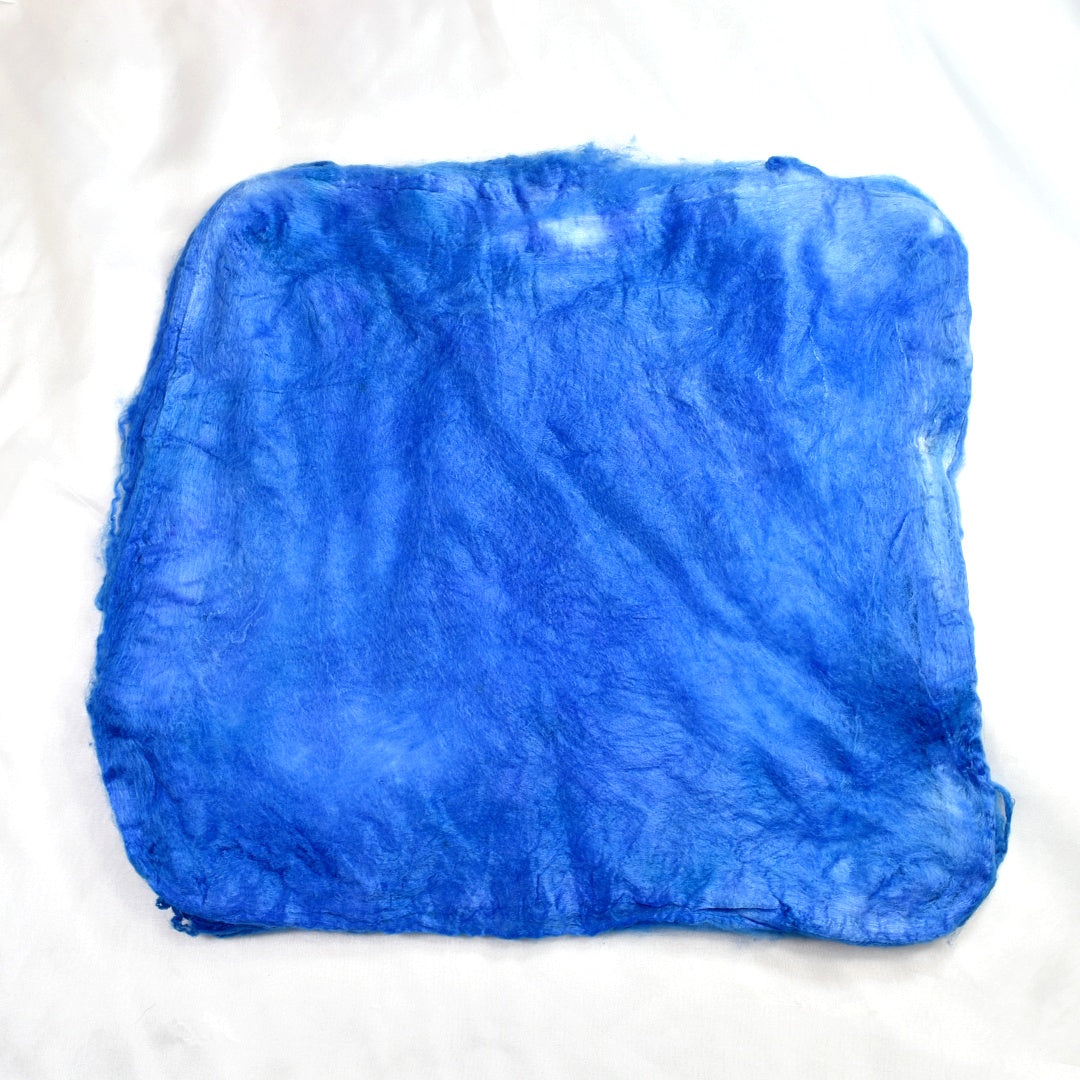 Mulberry Silk Hankies Hand Dyed Sky Blue| Silk Hankies | Sally Ridgway | Shop Wool, Felt and Fibre Online