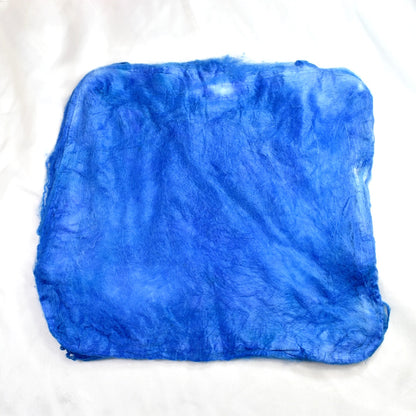Mulberry Silk Hankies Hand Dyed Sky Blue| Silk Hankies | Sally Ridgway | Shop Wool, Felt and Fibre Online