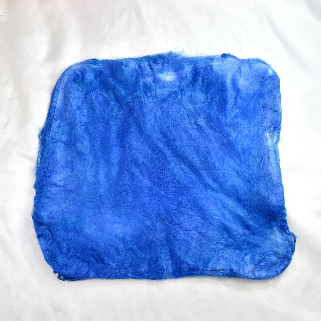 Mulberry Silk Hankies Hand Dyed Sky Blue| Silk Hankies | Sally Ridgway | Shop Wool, Felt and Fibre Online