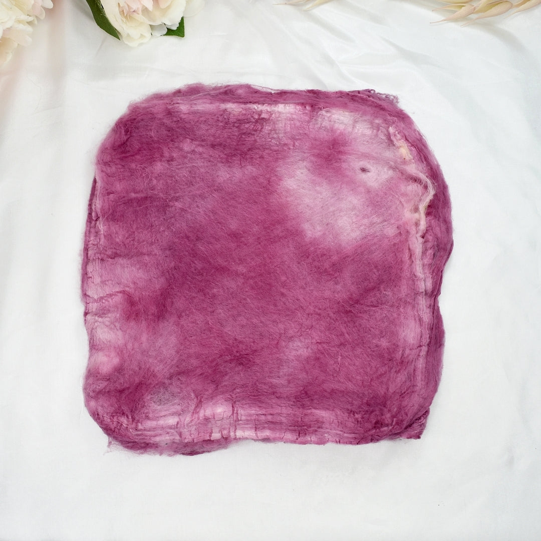 Mulberry Silk Hankies Hand Dyed Wild Blossom| Silk Hankies | Sally Ridgway | Shop Wool, Felt and Fibre Online