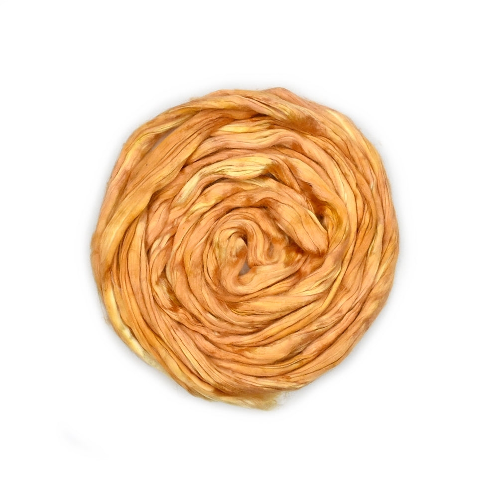 Hand Dyed Mulberry Silk Roving for Spinning and Felting | Sally Ridgway ...