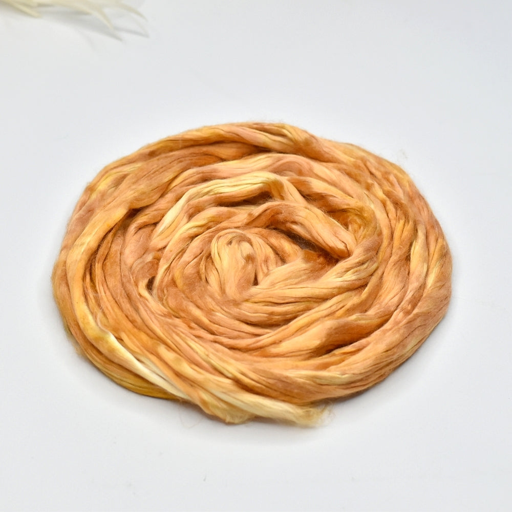 Hand Dyed Mulberry Silk Roving for Spinning and Felting | Sally Ridgway ...