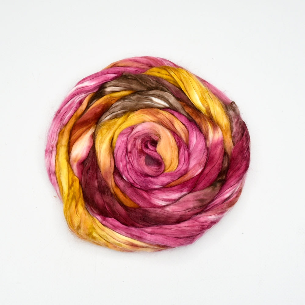 Hand Dyed Mulberry Silk Roving for Felting and Spinning | Sally Ridgway ...