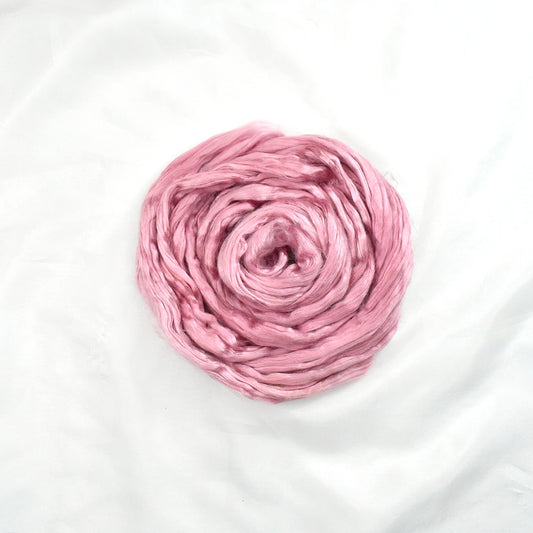 Mulberry Silk Roving Hand Dyed in Wine O'clock| Silk Roving/Sliver | Sally Ridgway | Shop Wool, Felt and Fibre Online