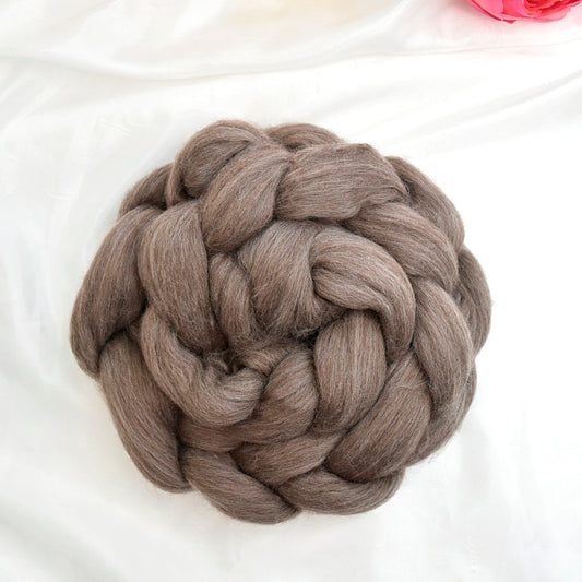 Australian Merino Wool Combed Top Natural Brown Undyed| Undyed Wool Roving Top | Sally Ridgway | Shop Wool, Felt and Fibre Online