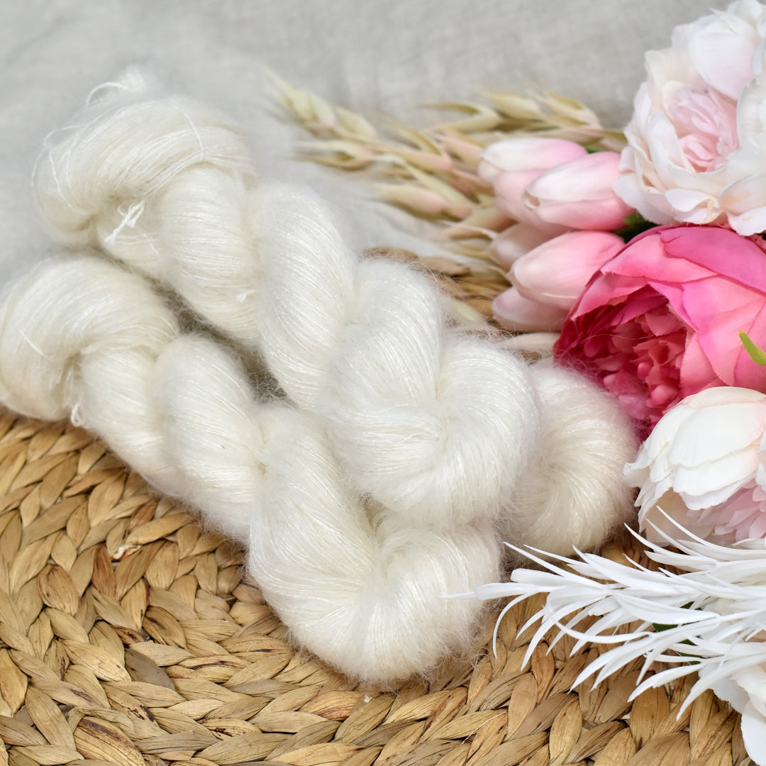 Mink Superkid Mohair & Silk Lace