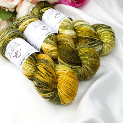 Oak Moss on 8 Ply Superwash 100% Merino Yarn| 8 Ply Superwash Merino Yarn | Sally Ridgway | Shop Wool, Felt and Fibre Online